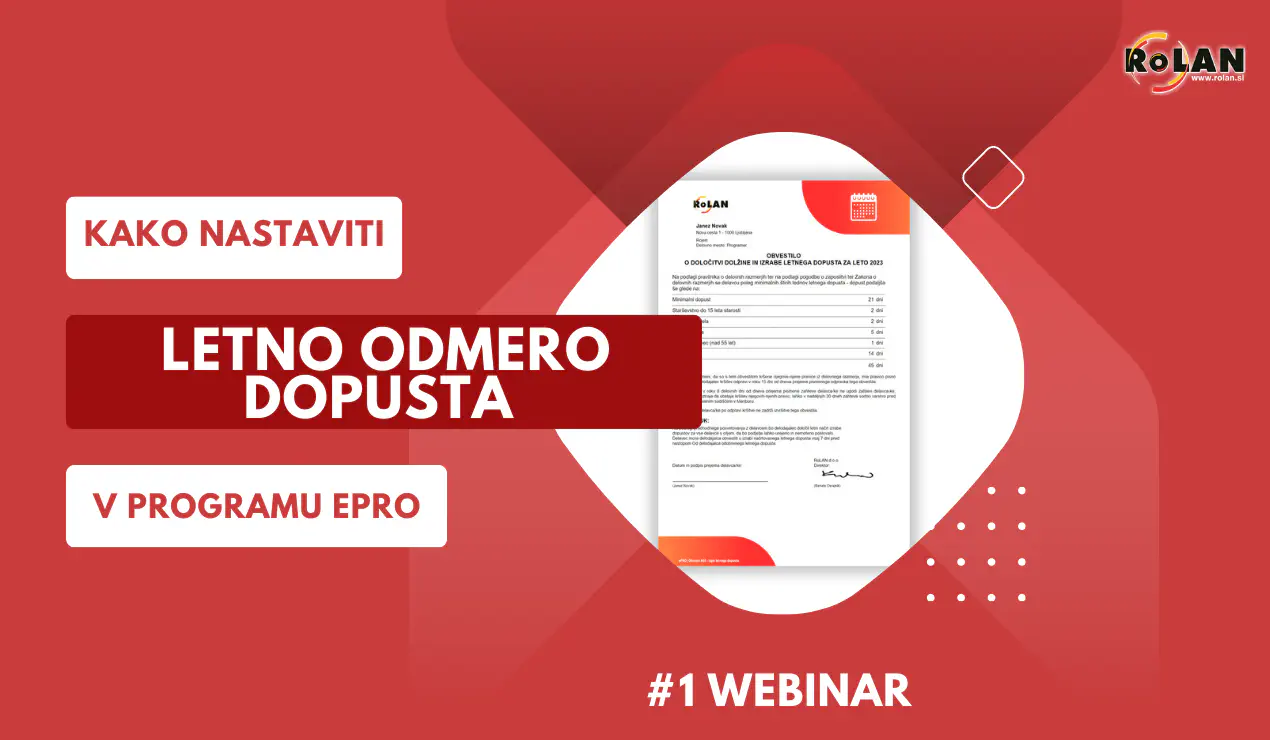 WEBINAR | Letna odmera dopusta